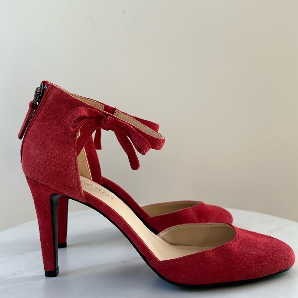 Nine West Howley Suede Pumps Red